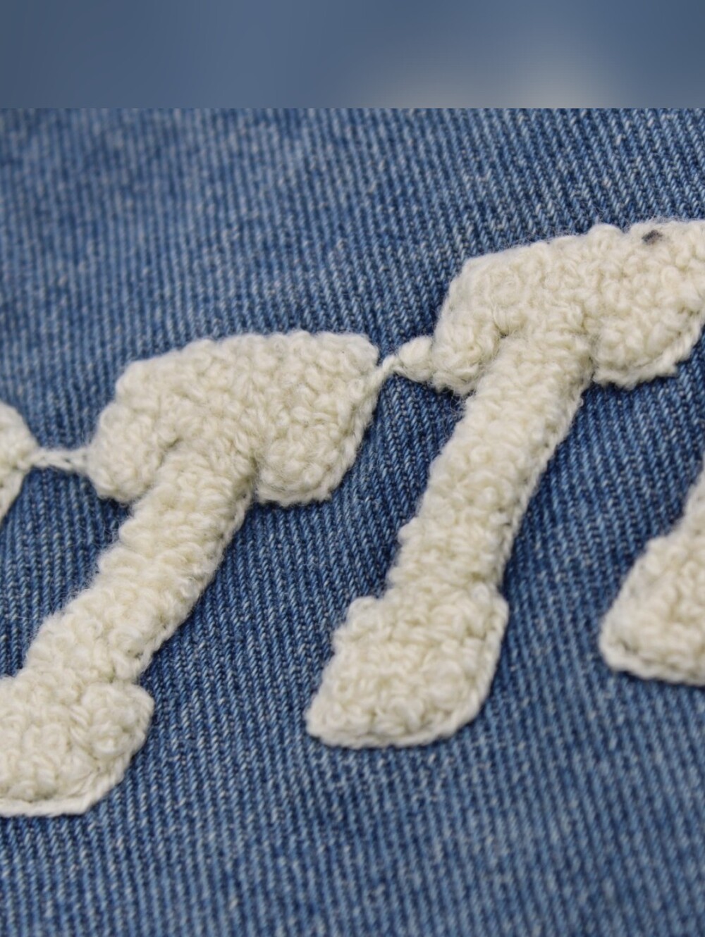 Bottega Desires Blue Denim Bermuda Jorts Chenille Logo Small - Picture 4 of 4
